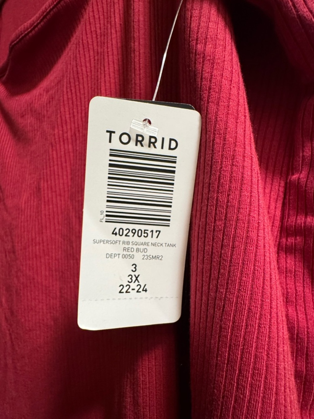 torrid Red Ribbed Tank Top - Picture 2 of 3